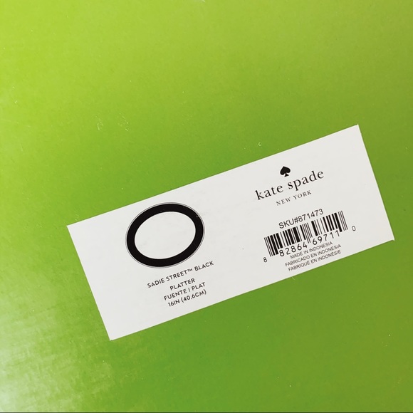 Kate Spade New York Sadie Street Black Platter - Picture 9 of 12